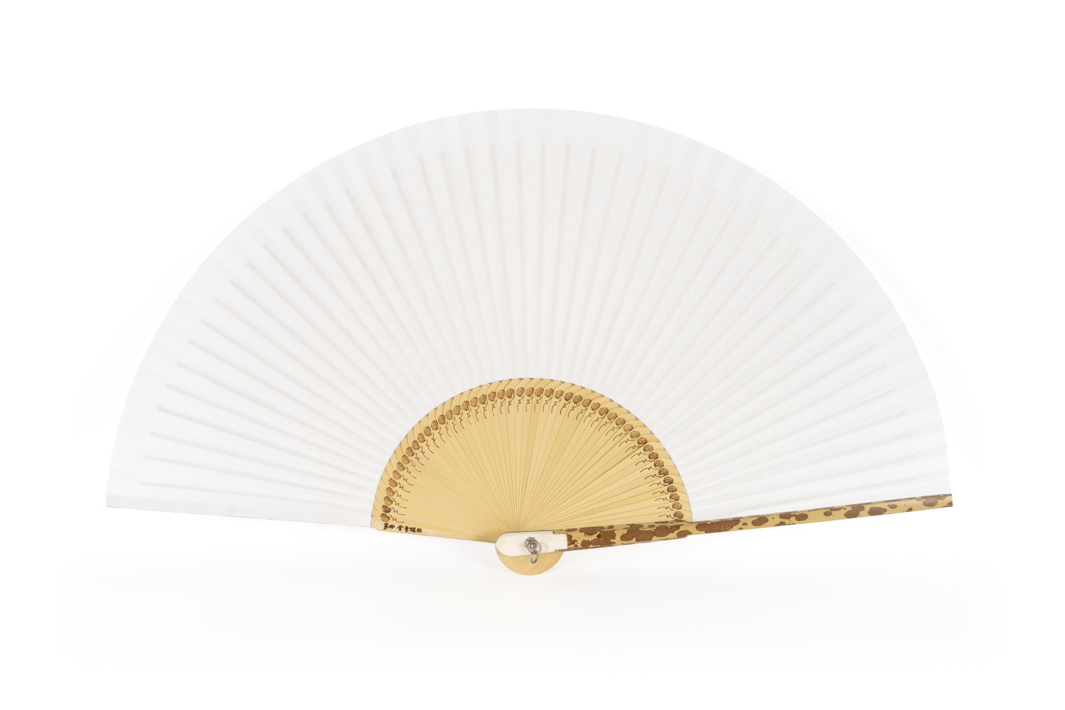 소상반죽 단목선   30 × 55 cm, 등-벽전목, 사북-백동, 선면지-전통한지