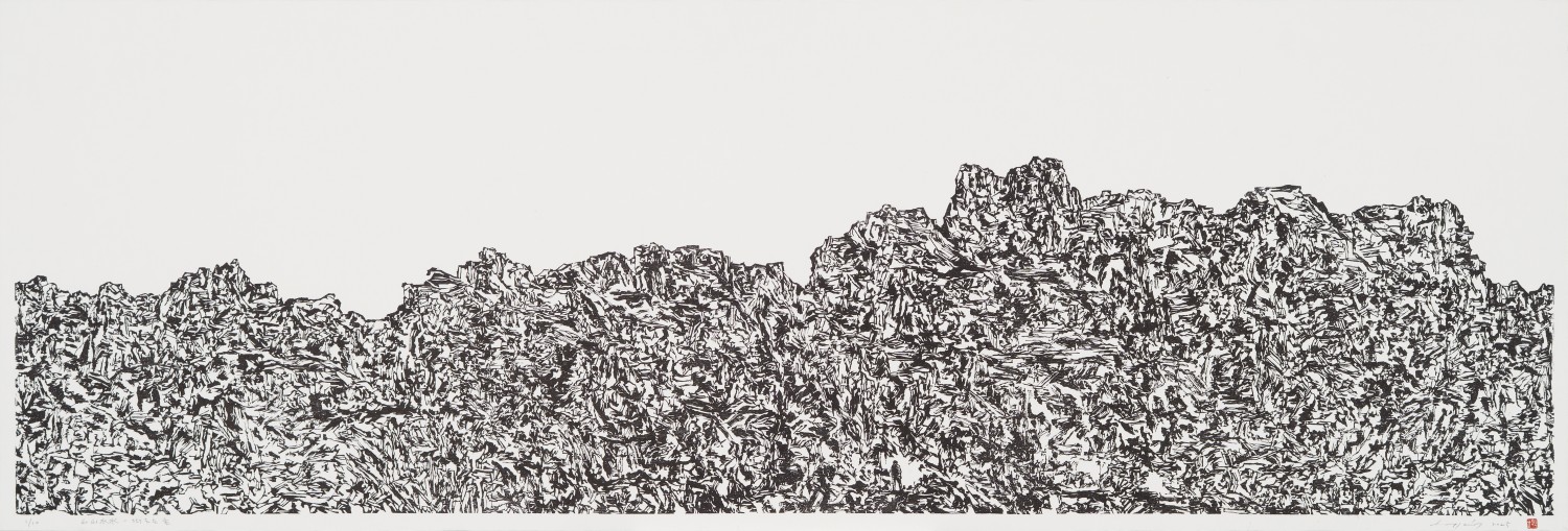 2025. 떠도는 숲. 60x180cm. 한지 목판. Ed. 10.