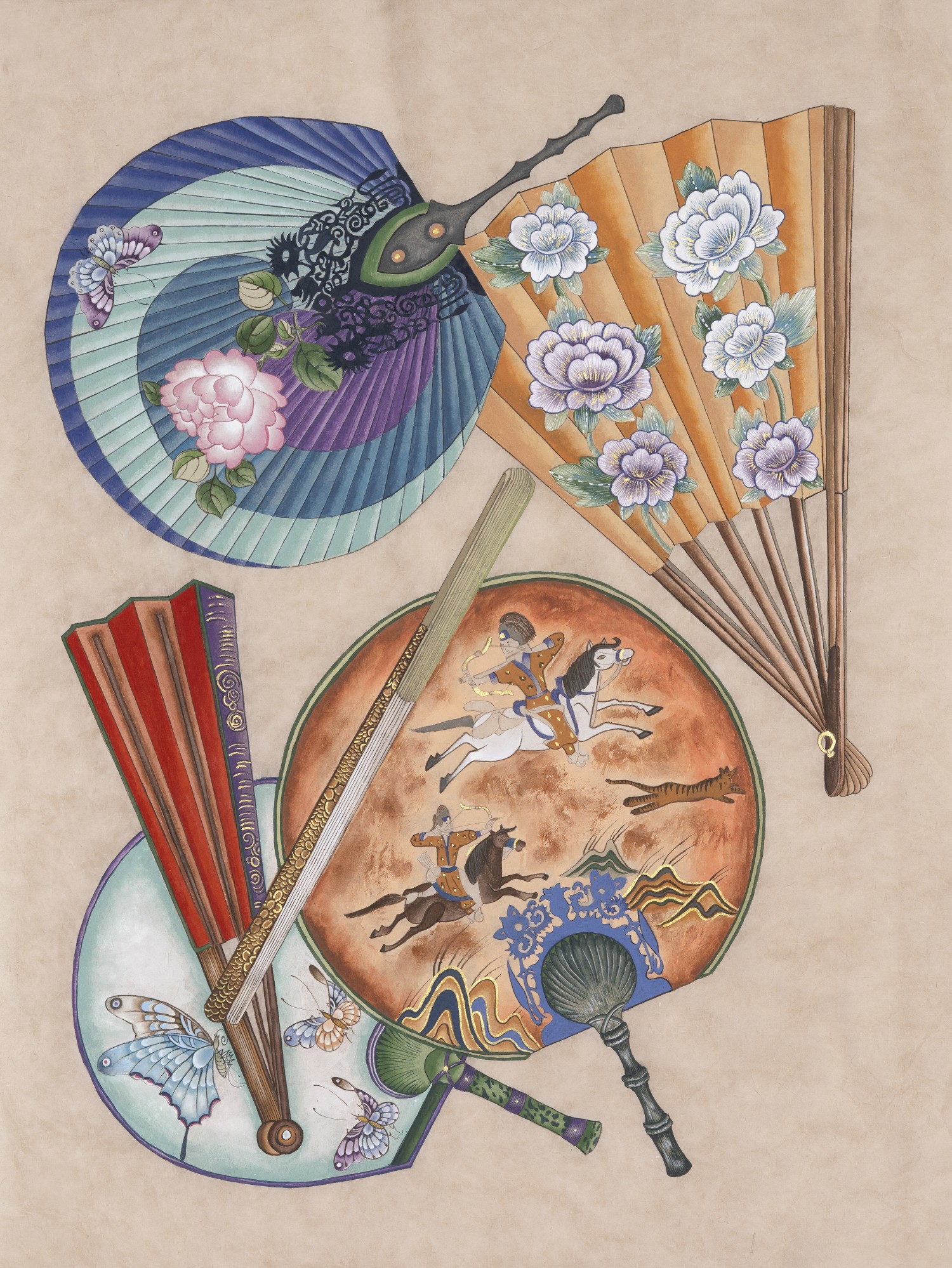 백선도-기억 속으로   63.5 × 46.5 cm, 순지에 분채