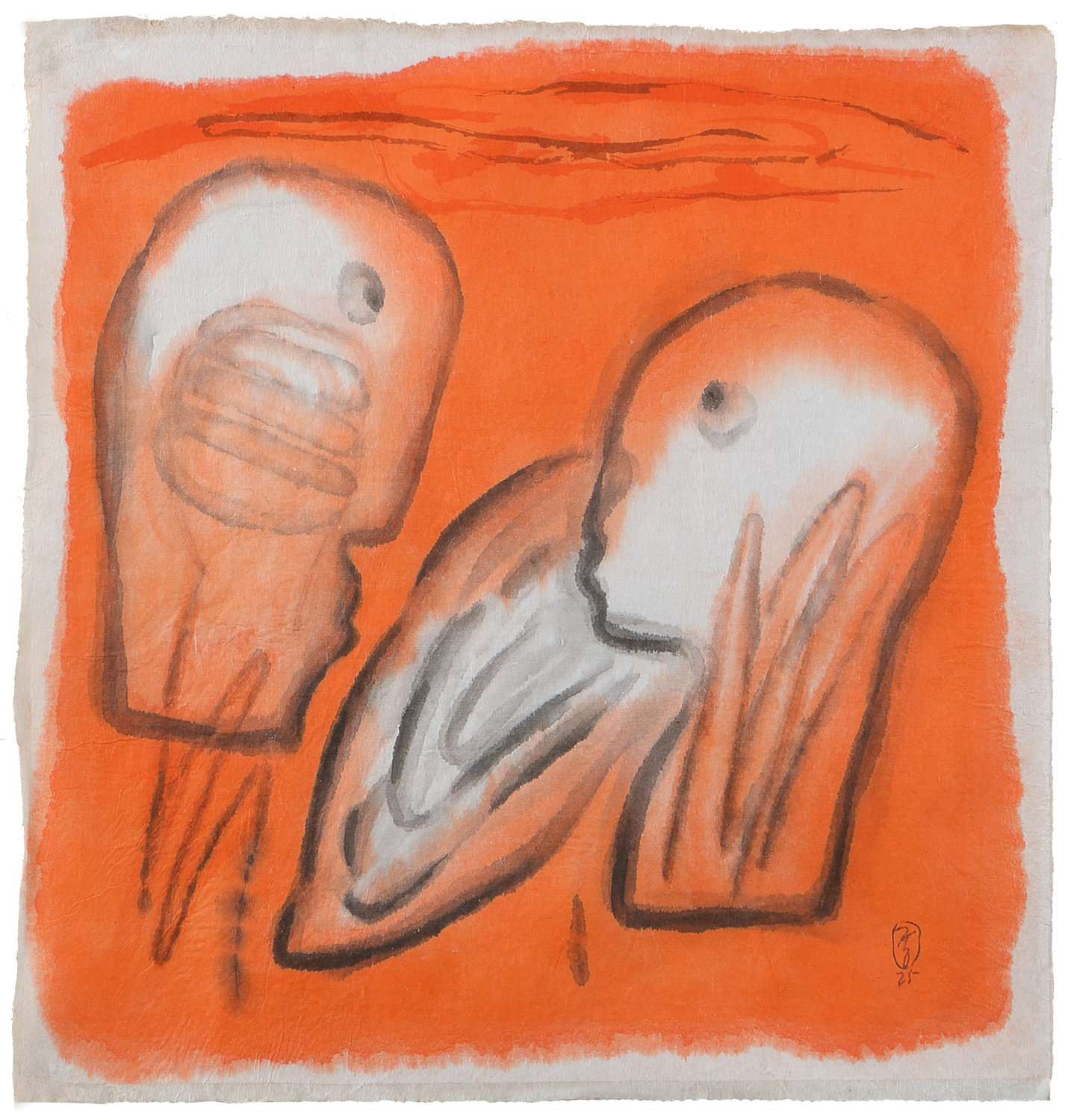 The history of things - seed &amp; winds II. 01_한지에 먹_39.5×37.5cm_2025