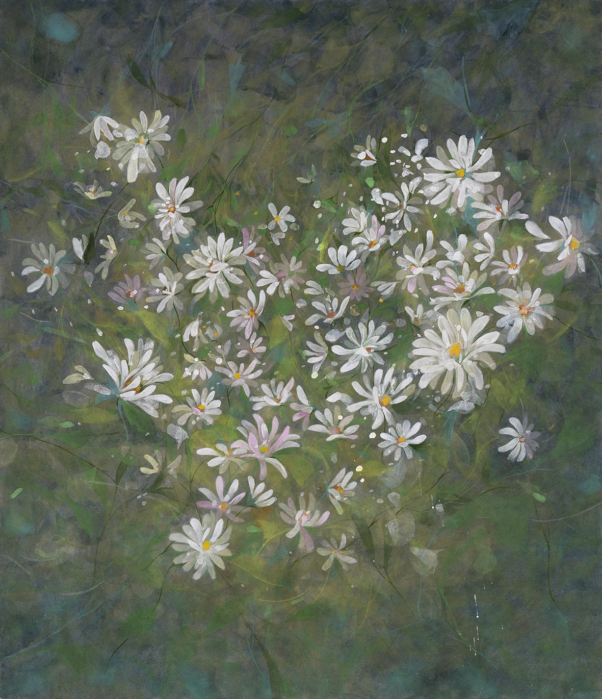 최미현. 들꽃을 엮다 10, 53 × 46cm, 장지에 분채, 2024