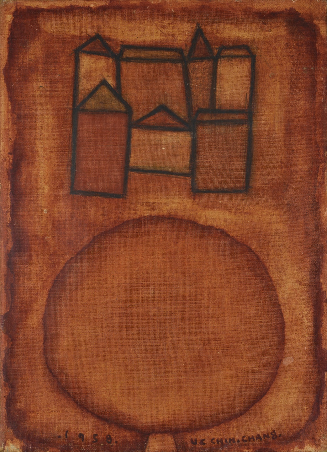 장욱진, 무제, 1958, 캔버스에 유채, 33×24cm