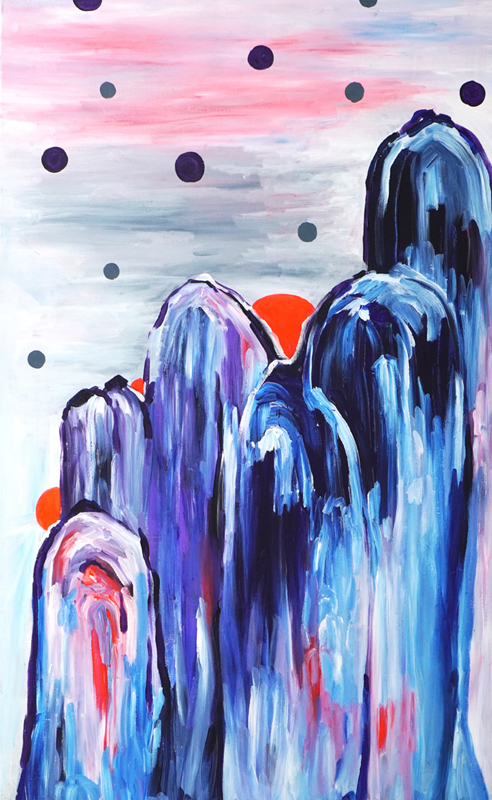 고나영, 무명이의 무릉도원은 어디에, 캔버스에 아크릴릭, 65.1×90.9cm, 2022